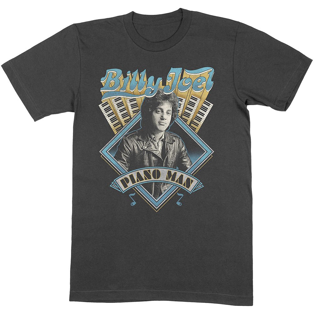 Billy Joel - Piano Man Heren Tshirt - Zwart